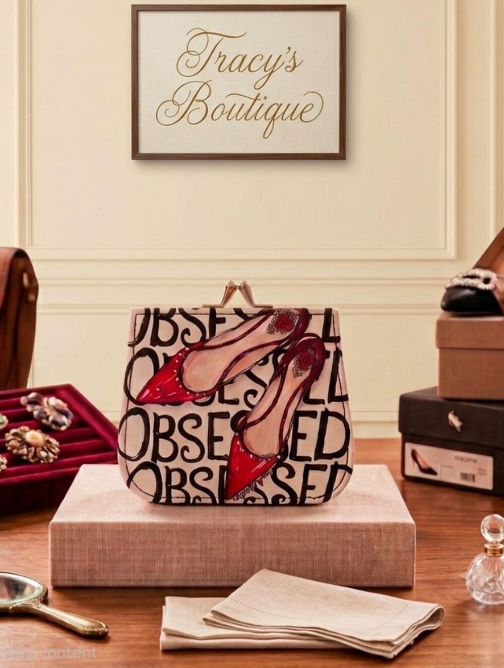 Brighton Fashionista Obsessed French Kiss Wallet Heels Leather Kiss Lock